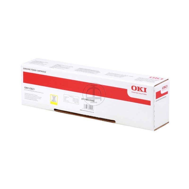 ORIGINAL 44643001 OKI C801 TONER YELLOW