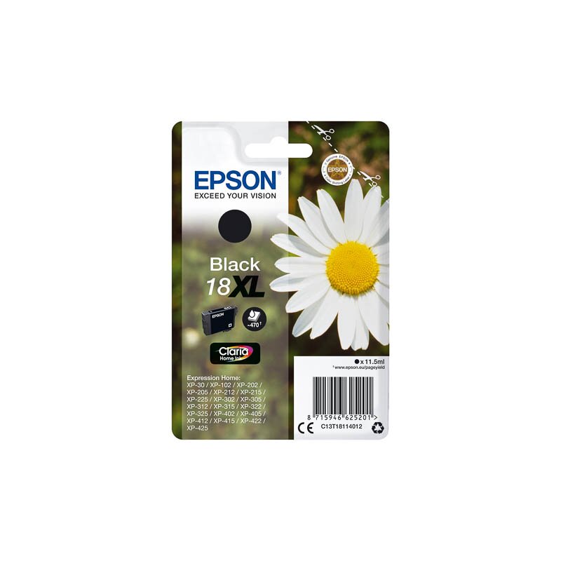 ORIGINAL C13T18114012 EPSON XP30 TINTE BLACK HC