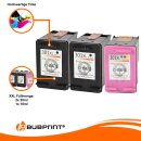 Bubprint 3 Druckerpatronen black 2x + color 1x kompatibel für HP 301 XL 301XL für HP Deskjet 1050 2050 2540 3050 Envy 4500